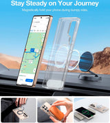 TORRAS Samsung Galaxy S25 Ultra Hybrid Skal m. Ställfunktion - MagSafe Kompatibel - Genomskinlig