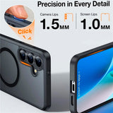 TORRAS Samsung Galaxy S25+ (Plus) Hybrid Skal m. Ställfunktion - MagSafe Kompatibel - Svart