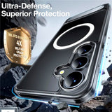 TORRAS Samsung Galaxy S25+ (Plus) Hybrid Skal m. Ställfunktion - MagSafe Kompatibel - Genomskinlig