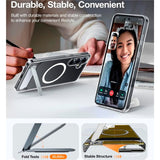 TORRAS Samsung Galaxy S25+ (Plus) Hybrid Skal m. Ställfunktion - MagSafe Kompatibel - Genomskinlig