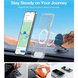 TORRAS Samsung Galaxy S25+ (Plus) Hybrid Skal m. Ställfunktion - MagSafe Kompatibel - Genomskinlig