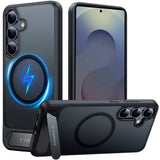 TORRAS Samsung Galaxy S25 Hybrid Skal m. Ställfunktion - MagSafe Kompatibel - Svart
