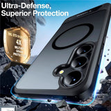 TORRAS Samsung Galaxy S25 Hybrid Skal m. Ställfunktion - MagSafe Kompatibel - Svart