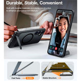 TORRAS Samsung Galaxy S25 Hybrid Skal m. Ställfunktion - MagSafe Kompatibel - Svart