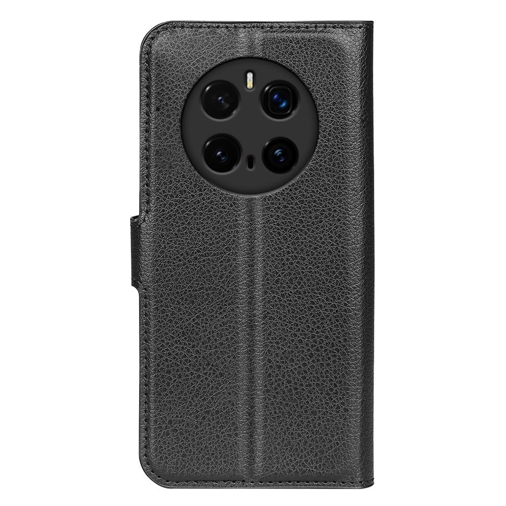 EIDERWOOD Honor Magic7 Pro Konstläder Flip Fodral m. Korthållare & Ställfunktion - Svart