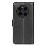 EIDERWOOD Honor Magic7 Pro Konstläder Flip Fodral m. Korthållare & Ställfunktion - Svart