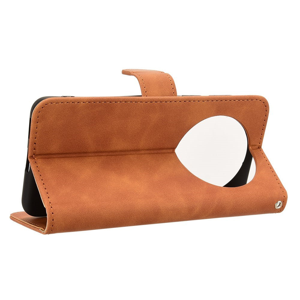 EIDERWOOD Huawei Mate 70 Konstläder Flip Fodral m. Korthållare & Ställfunktion - Brun