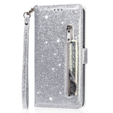 EIDERWOOD Samsung Galaxy A56 (5G) Glitter Flip Fodral m. Glidlåsficka & Ställfunktion - Silver