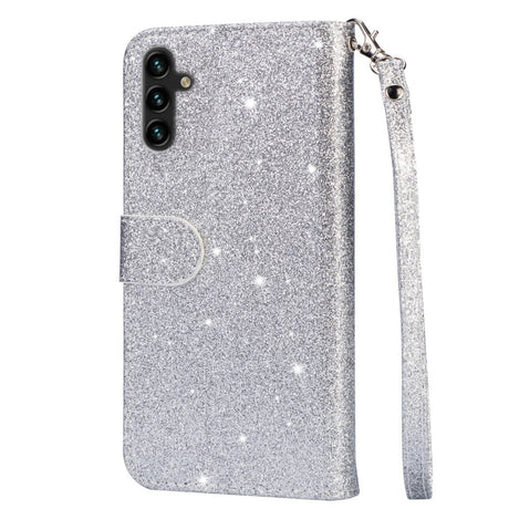EIDERWOOD Samsung Galaxy A56 (5G) Glitter Flip Fodral m. Glidlåsficka & Ställfunktion - Silver