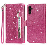 EIDERWOOD Samsung Galaxy A56 (5G) Glitter Flip Fodral m. Glidlåsficka & Ställfunktion - Pink