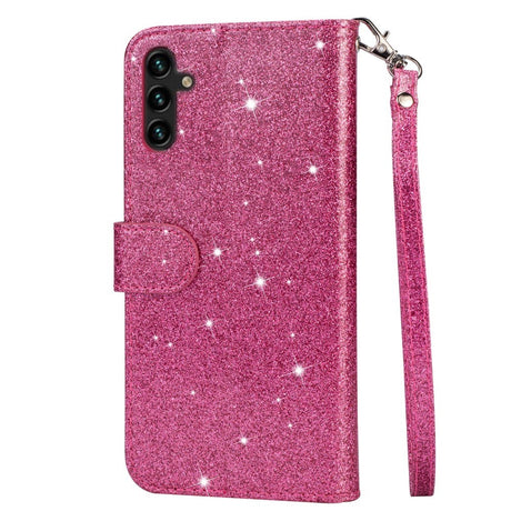 EIDERWOOD Samsung Galaxy A56 (5G) Glitter Flip Fodral m. Glidlåsficka & Ställfunktion - Pink