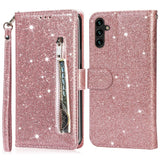EIDERWOOD Samsung Galaxy A56 (5G) Glitter Flip Fodral m. Glidlåsficka & Ställfunktion - Rosa