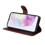 EIDERWOOD Samsung Galaxy A56 (5G) / A36 (5G) 2-i-1 Konstläder Fodral med Skärmskyddsglas - Blå