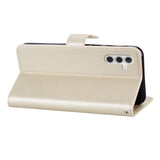 EIDERWOOD Samsung Galaxy S25+ (Plus) Konstläder Flip Fodral m. Ugglemotiv - Guld