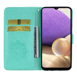 EIDERWOOD Samsung Galaxy S25+ (Plus) Konstläder Flip Fodral m. Ugglemotiv - Turkos