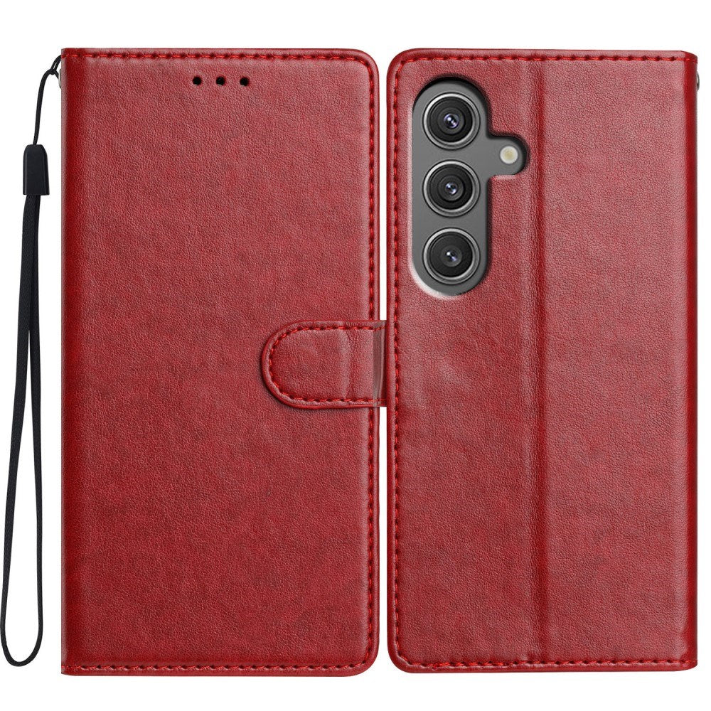 EIDERWOOD Samsung Galaxy A56 (5G) Konstläder Flip Fodral m. Rem - Röd