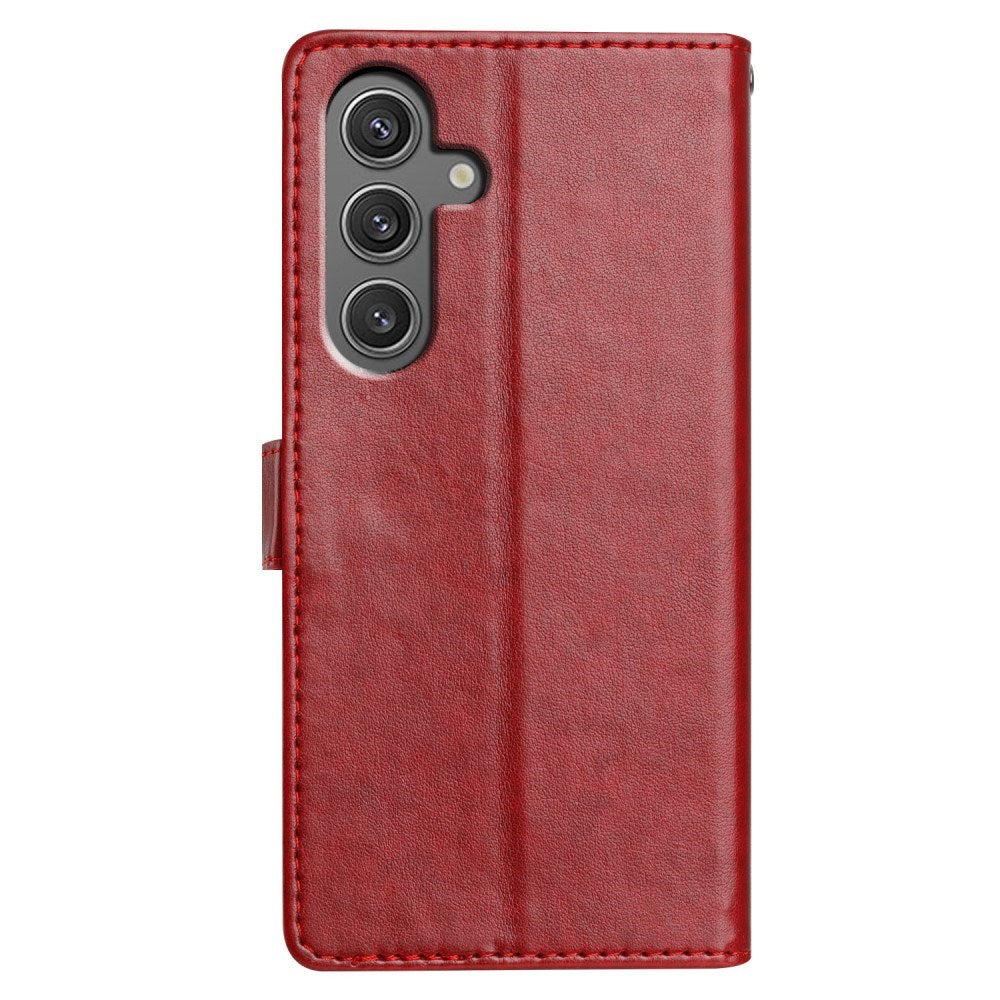 EIDERWOOD Samsung Galaxy A56 (5G) Konstläder Flip Fodral m. Rem - Röd