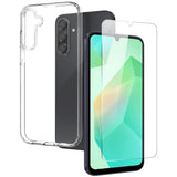 NORTHJO Samsung Galaxy A26 Flexibelt Plastskal + Skärmskydd Combo - Transparent
