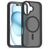 EIDERWOOD iPhone 16 Matt Hybrid Skal - MagSafe Kompatibel - Svart / Genomskinlig