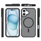 EIDERWOOD iPhone 16 Matt Hybrid Skal - MagSafe Kompatibel - Svart / Genomskinlig