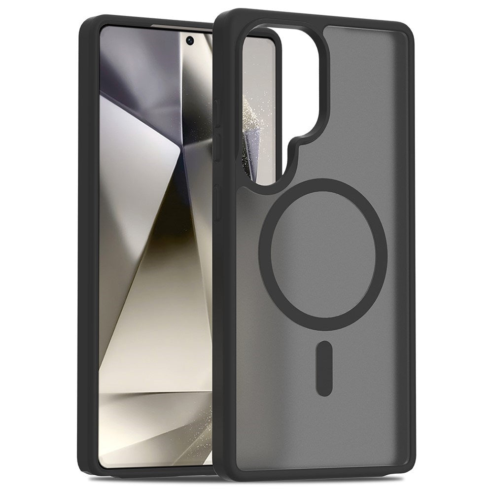 EIDERWOOD Samsung Galaxy S25 Ultra Matt Hybrid Skal - MagSafe Kompatibel - Svart / Genomskinlig