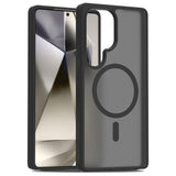 EIDERWOOD Samsung Galaxy S25 Ultra Matt Hybrid Skal - MagSafe Kompatibel - Svart / Genomskinlig