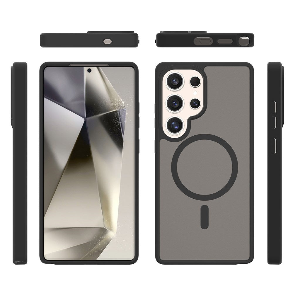 EIDERWOOD Samsung Galaxy S25 Ultra Matt Hybrid Skal - MagSafe Kompatibel - Blå / Genomskinlig