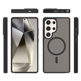 EIDERWOOD Samsung Galaxy S25 Ultra Matt Hybrid Skal - MagSafe Kompatibel - Lila / Genomskinlig