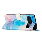 EIDERWOOD Google Pixel 10 / 10 Pro / 9 / 9 Pro Marmor Konstläder Flip Fodral m. Rem - Rosa / Grön