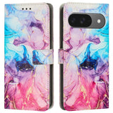 EIDERWOOD Google Pixel 10 / 10 Pro / 9 / 9 Pro Marmor Konstläder Flip Fodral m. Rem - Rosa / Lila