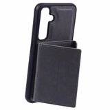 EIDERWOOD Samsung Galaxy S25 2-i-1 Konstläder Skal m. Korthållare & Ställfunktion - Grå