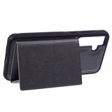 EIDERWOOD Samsung Galaxy S25 2-i-1 Konstläder Skal m. Korthållare & Ställfunktion - Grå