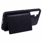 EIDERWOOD Samsung Galaxy S25 2-i-1 Konstläder Skal m. Korthållare & Ställfunktion - Svart