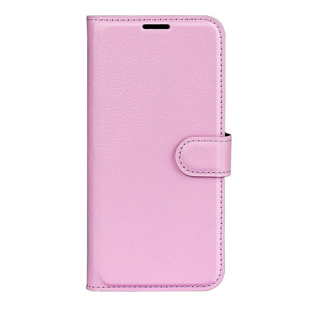 EIDERWOOD iPhone 16e Konstläder Flip Fodral m. Korthållare & Ställfunktion - Rosa