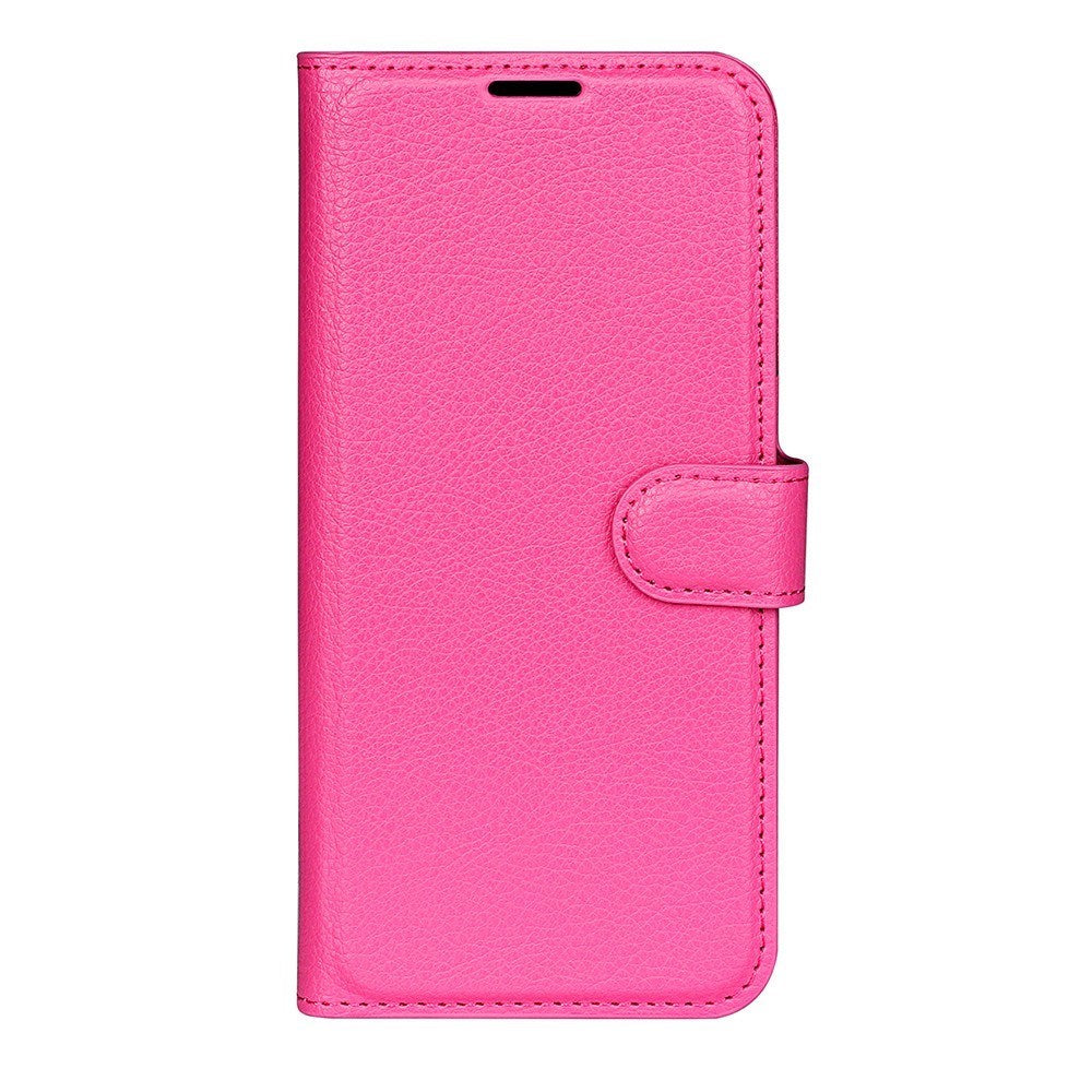EIDERWOOD iPhone 16e Konstläder Flip Fodral m. Korthållare & Ställfunktion - Pink