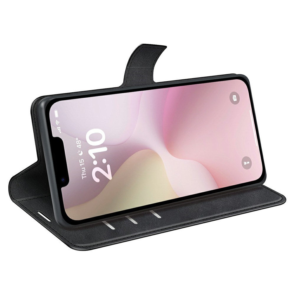 EIDERWOOD iPhone 16e Konstläder Flip Fodral - Svart
