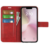 EIDERWOOD iPhone 17e / 16e Konstläder Flip Fodral - Röd