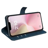 EIDERWOOD iPhone 16e Konstläder Flip Fodral - Blå