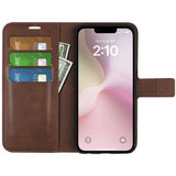 EIDERWOOD iPhone 17e / 16e Konstläder Flip Fodral - Brun