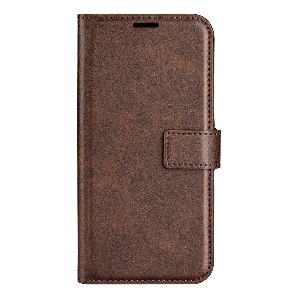 EIDERWOOD iPhone 17e / 16e Konstläder Flip Fodral - Brun