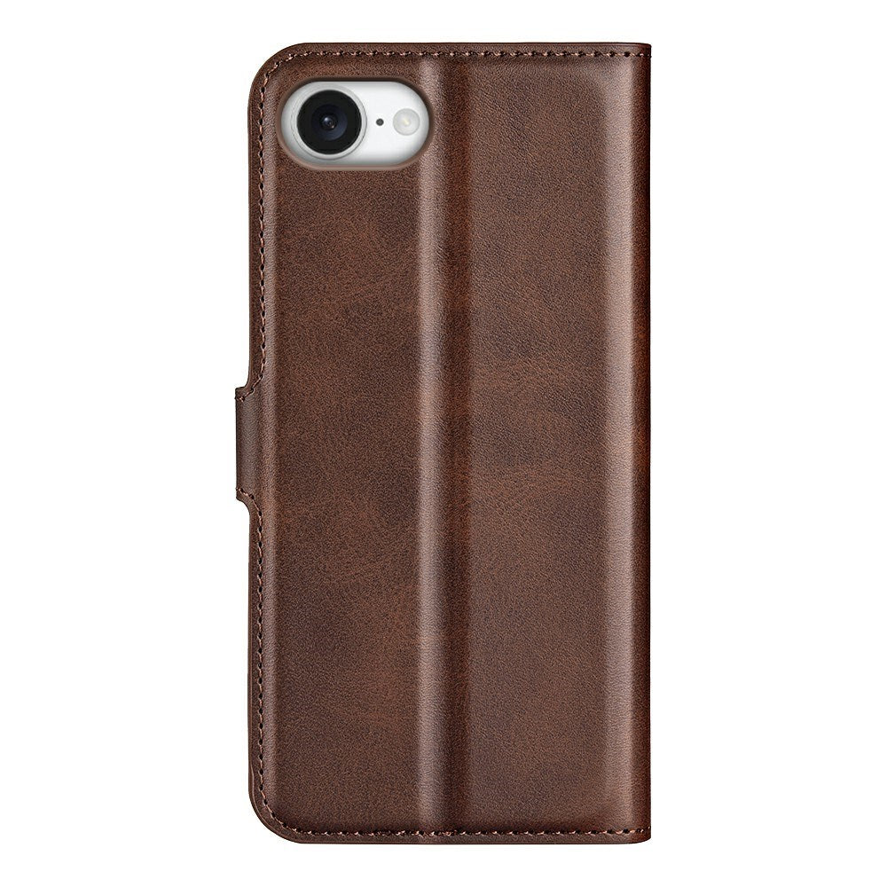 EIDERWOOD iPhone 17e / 16e Konstläder Flip Fodral - Brun