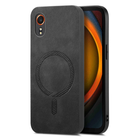 EIDERWOOD Samsung Galaxy Xcover 7 Konstläder Skal - MagSafe Kompatibel - Svart