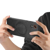 EIDERWOOD Samsung Galaxy Xcover 7 Konstläder Skal - MagSafe Kompatibel - Svart