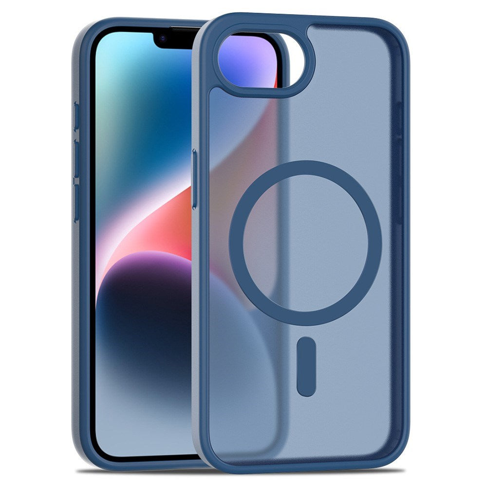 EIDERWOOD iPhone 16e Matt Hybrid Skal - MagSafe Kompatibel - Genomskinlig / Blå