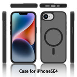 EIDERWOOD iPhone 16e Matt Hybrid Skal - MagSafe Kompatibel - Genomskinlig / Blå