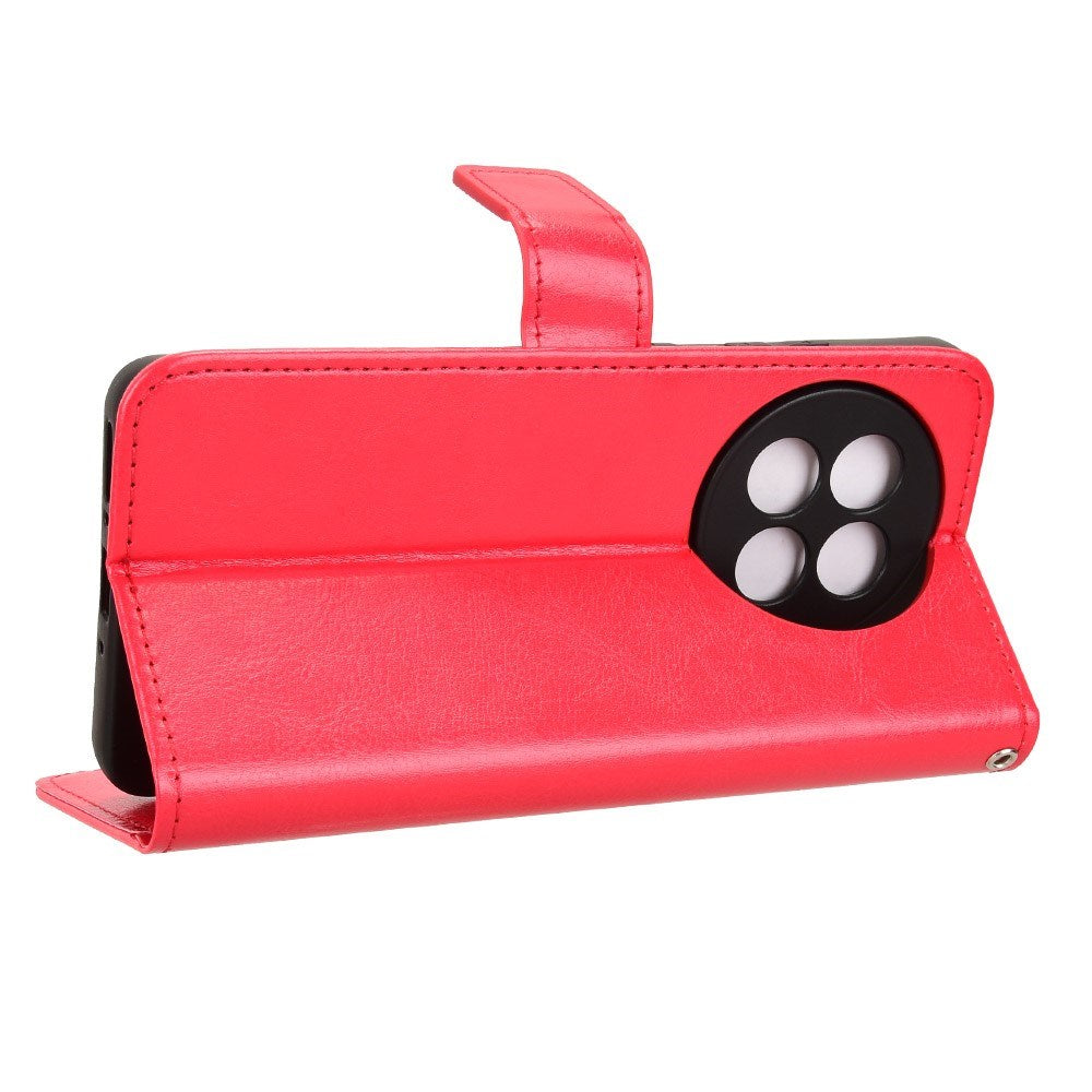 EIDERWOOD OnePlus 13R 5G Lädertextur Flipfodral - Rød