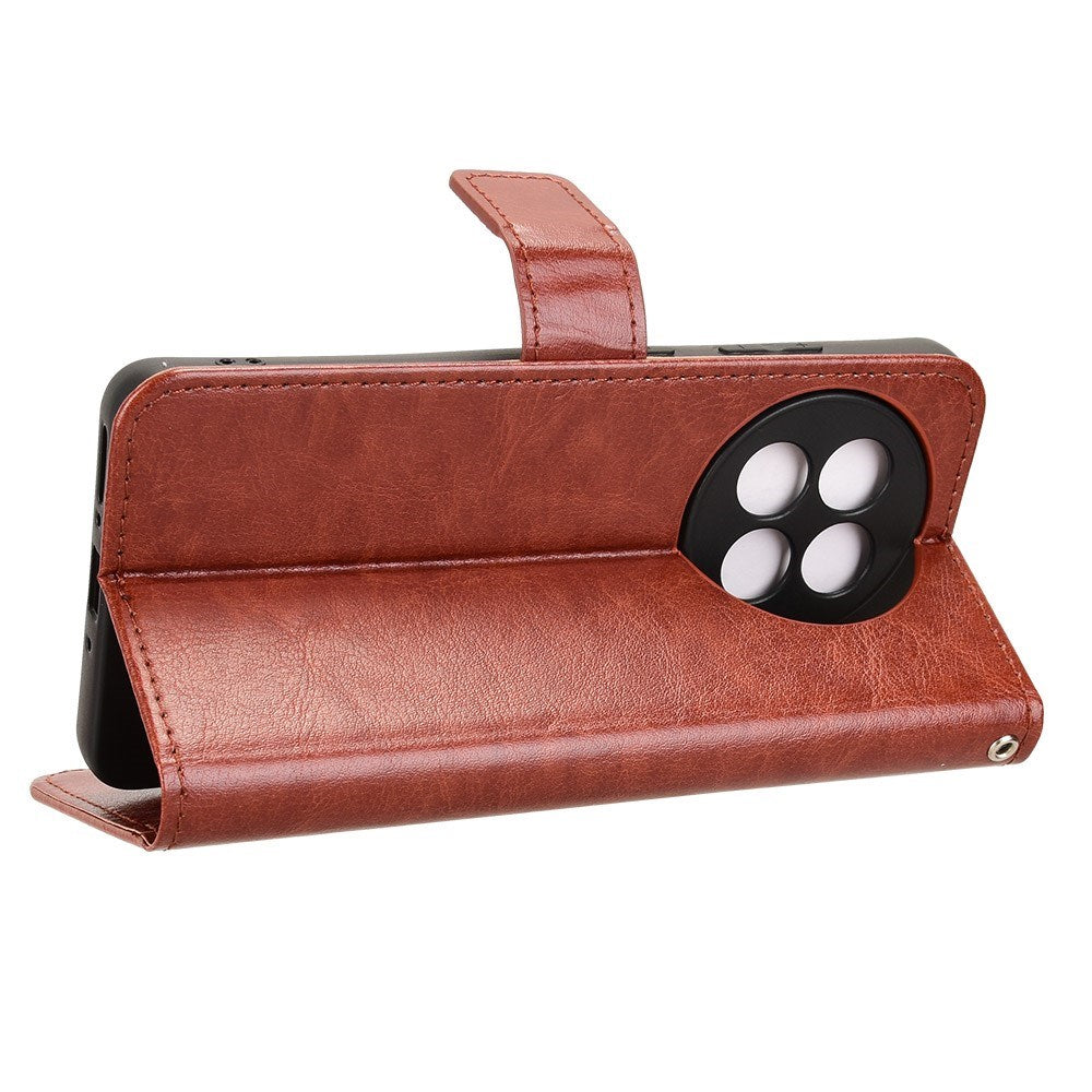 EIDERWOOD OnePlus 13R 5G Lädertextur Flipfodral - Brun