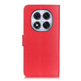 EIDERWOOD Xiaomi Redmi Note 14 Pro (5G) / Poco X7 Litchi Konstläder Fodral med Plånbok & Stativfunktion - Röd