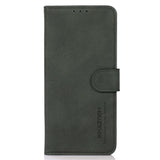 Xiaomi Redmi Note 14 (5G) KHAZNEH Konstläder Flip Fodral m. Korthållare & Ställfunktion - Grön