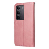 EIDERWOOD Realme 14X (5G) / C75 Konstläder Flip Fodral m. Rem - Rosa